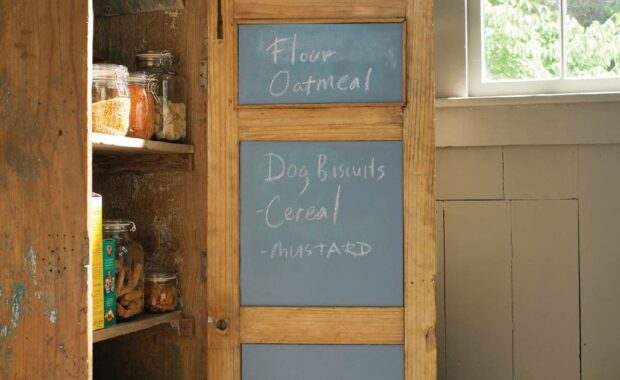 Image of a wall painted with chalkboard paint